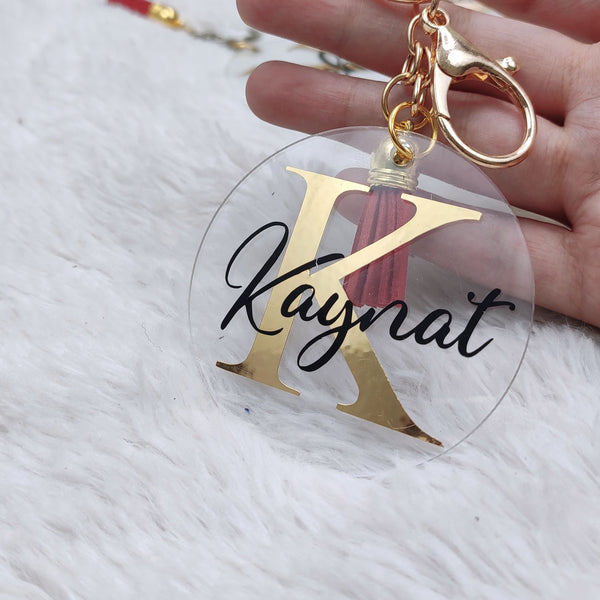 Acrylic keychain showcasing a beautifully crafted design, featuring intricate details and a faith-inspired motif, perfect for adding a touch of spirituality and style to your everyday essentials.