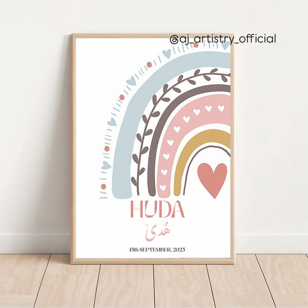 Customised kids photo frame with name and date of birth

Personalized baby frame for nursery wall décor

Unique kids frame gift for birthdays and baby showers

Custom name and birth date frame for children’s room